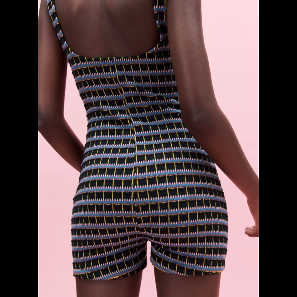 Zara Jacquard Jumpsuit